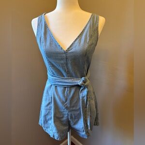 Aerie Denim Romper, Size M